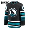 San Jose Sharks Dresy Personalizované Fanatics Premium 2024-25 Černá Třetí - Dětské